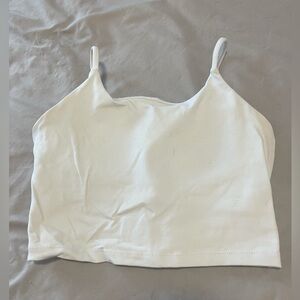 Amazon White Crop Workout Top with padding